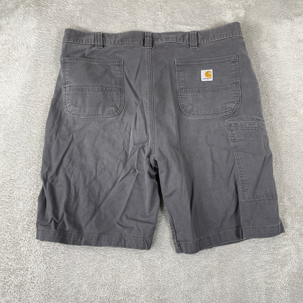 Carhartt Rugged Flex Shorts Mens 40 Gray Relaxed Fit Canvas Work Utility Utility